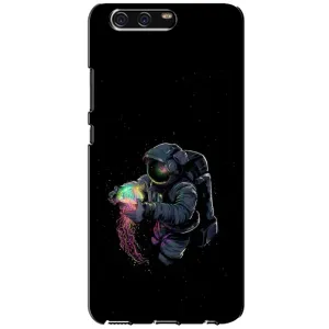 Силиконовый Чехол с принтом "Космонавты" на Huawei P10, VTR (В руках земля)