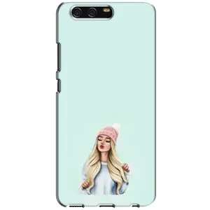 Силиконовый Чехол на Huawei P10, VTR с картинкой Стильных Девушек (В шапке)