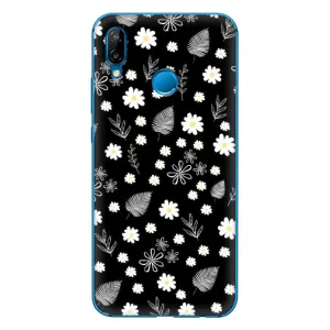 Чехлы с тематикой "ЦВЕТЫ" на Huawei P20 Lite (2019) (цветение на чорном)