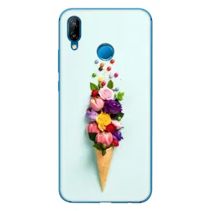 Чехлы с тематикой "ЦВЕТЫ" на Huawei P20 Lite (2019) (Цветок-мороженное)