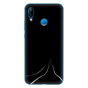 Чехол с картинками на черном фоне для Huawei P20 Lite (2019) (Дорога)