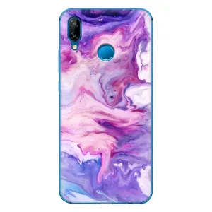 Чехлы с тематикой "Мрамор" на Хуавей П20 Лайт 2019 (Фиолетовый мрамор)