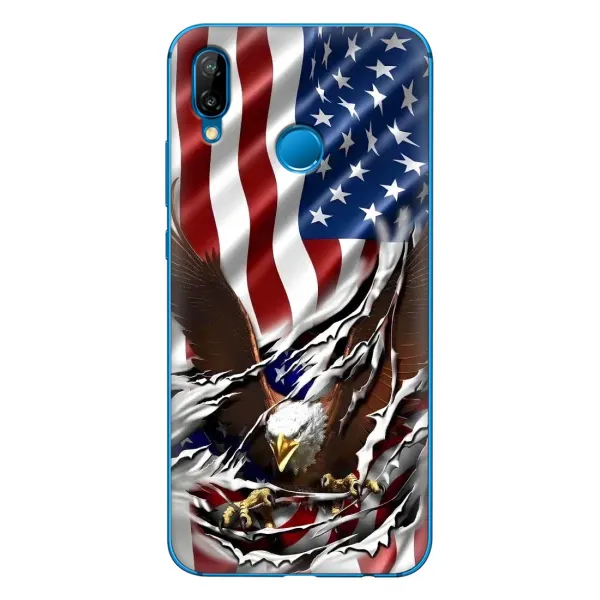 Чехол с рисунком «Флаг USA» для Huawei P20 Lite (2019) Чехол с рисунком «Флаг USA» для Huawei P20 Lite (2019)