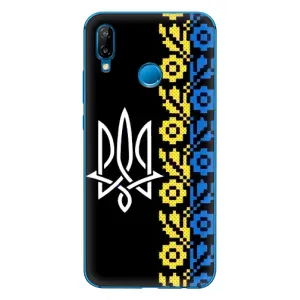 Силиконовый Чехол на Huawei P20 Lite (2019) (Герб и вышыванка)