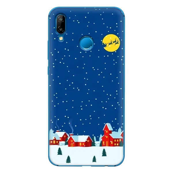Чехол с рисунком «Город в снегу» для Huawei P20 Lite (2019)