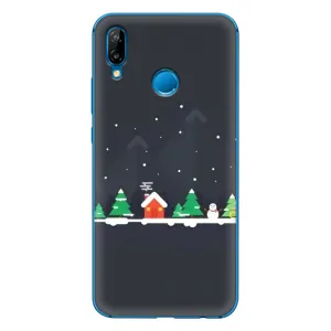 Силіконовий бампер на різдво для Huawei P20 Lite (2019) (Місто зимове)