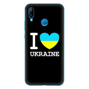 Чехол с Украинской символикой на Хуавей П20 Лайт 2019 (I Love Ukraine)