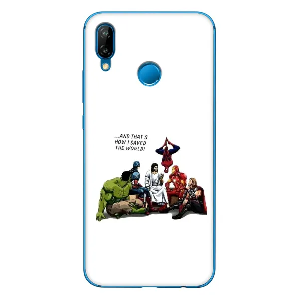 Чехол с рисунком «Иисус супергерой» для Huawei P20 Lite (2019) Чехол с рисунком «Иисус супергерой» для Huawei P20 Lite (2019)