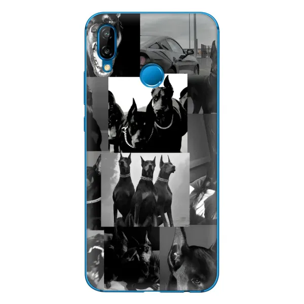 Чохол з малюнком «Колаж Доберман» для Huawei P20 Lite (2019)