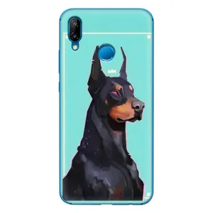 Чехол ДОБЕРМАН для Huawei P20 Lite (2019) (Король доберман)