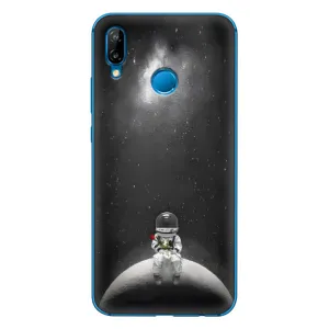 Силіконовый Чохол з принтом "Космонавти" на Huawei P20 Lite (2019) (Космонавт романтик)