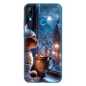 Чохли на Новий Рік Huawei P20 Lite (2019) (Кіт новорічний)