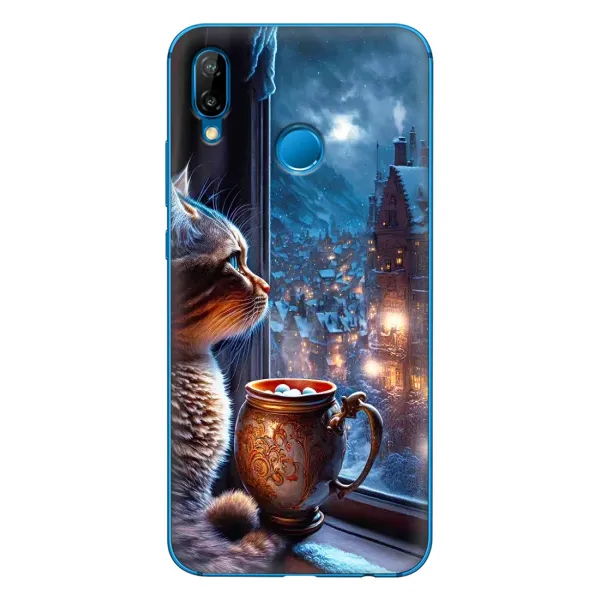 Чехол с рисунком «Кот новогодний» для Huawei P20 Lite (2019) Чехол с рисунком «Кот новогодний» для Huawei P20 Lite (2019)