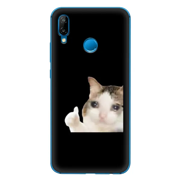 Чехол с рисунком «Кот в слезах» для Huawei P20 Lite (2019) Чехол с рисунком «Кот в слезах» для Huawei P20 Lite (2019)