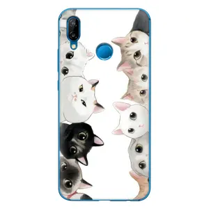 Силиконовый чехол с котиком для Huawei P20 Lite (2019) (Коты)