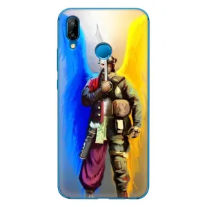 Чехол с картинкой (Патриотический КОЗАК) на Huawei P20 Lite (2019) (Козак с крыльями)