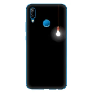Чехол с картинками на черном фоне для Huawei P20 Lite (2019) (Лампочка)