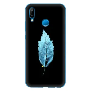 Чехол с картинками на черном фоне для Huawei P20 Lite (2019) (Листочек)