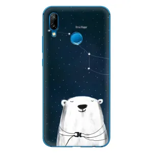 Силиконовый бампер с картинкой животных для Huawei P20 Lite (2019) (Медведица)