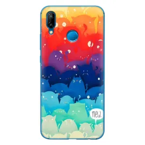 Силиконовый чехол с котиком для Huawei P20 Lite (2019) (Mew)