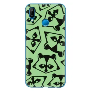 Силиконовый Чехол с Енотами на Huawei P20 Lite (2019) (Мордочки Енота)