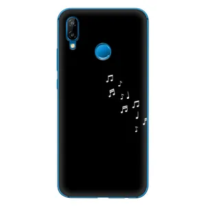 Чехол с картинками на черном фоне для Huawei P20 Lite (2019) (Ноты)