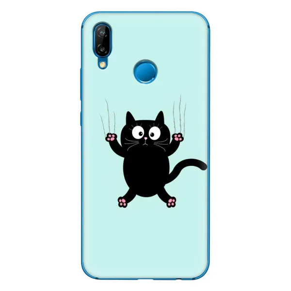 Чехол с рисунком «Падающий кот» для Huawei P20 Lite (2019) Чехол с рисунком «Падающий кот» для Huawei P20 Lite (2019)