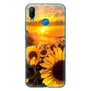 Чехол с Цветами для Huawei P20 Lite (2019) (поле подсолнухов)