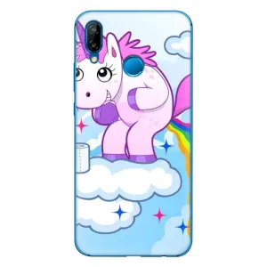Чехол Unicorn на Huawei P20 Lite (2019) (Радуга единорожка)