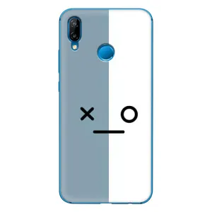 Силиконовые Чехлы (смешные стикеры) для Huawei P20 Lite (2019) (Серо-белый)