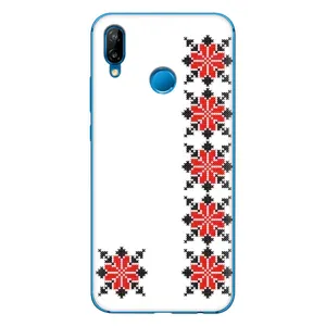 Силиконовый Чехол на Huawei P20 Lite (2019) с картинкой Вышиванки (Силуэт вышиванки)