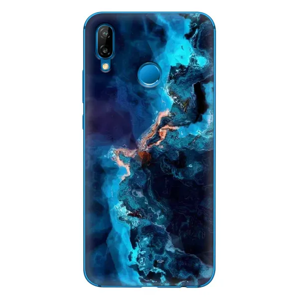 Чехол с рисунком «Синий мрамор» для Huawei P20 Lite (2019) Чехол с рисунком «Синий мрамор» для Huawei P20 Lite (2019)