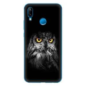 Чехлы с принтом СОВЫ для Huawei P20 Lite (2019) (Сова на чёрном)
