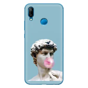 Бампер с принтом Мемы для Huawei P20 Lite (2019) (Статуя Давида)
