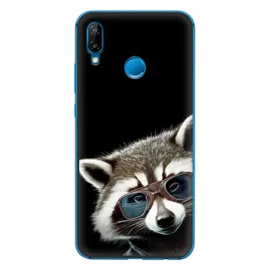 Силиконовый Чехол с Енотами на Huawei P20 Lite (2019) (Стильный Енот)