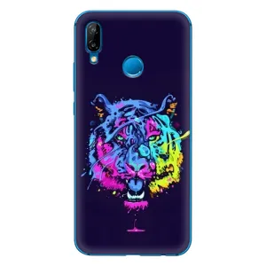 Силиконовый бампер с картинкой животных для Huawei P20 Lite (2019) (Тигр-Арт)