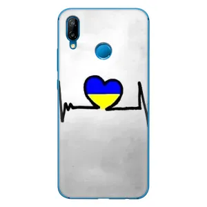 Силиконовый Чехол на Huawei P20 Lite (2019) (Я-Украина) (Украинская кардиограмма)