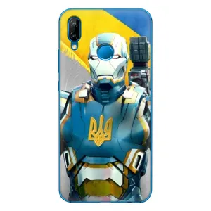 Силиконовый Чехол на Huawei P20 Lite (2019) (Я-Украина) (Украинский робокоп)