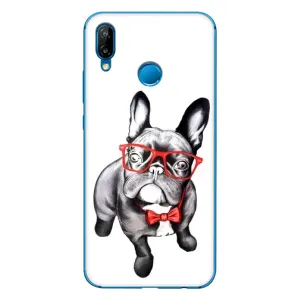 Бампер для Huawei P20 Lite (2019) с картинкой "Песики" (В очках)