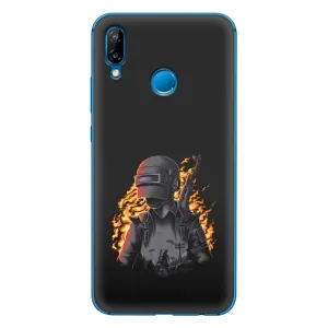Чохол з картинкою "Герой Pubg" на Huawei P20 Lite (2019) (В полум'ї)