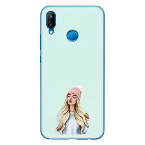 Силіконовый Чохол на Huawei P20 Lite (2019) з картинкой Модных девушек (В шапці)