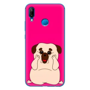 Чехол (ТПУ) Милые собачки для Huawei P20 Lite (2019) (Веселый Мопсик)