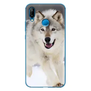 Чехол с Волком на Huawei P20 Lite (2019) (Волк на снегу)