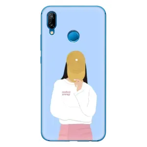 Силіконовый Чохол на Huawei P20 Lite (2019) з картинкой Модных девушек (Жовта кепка)