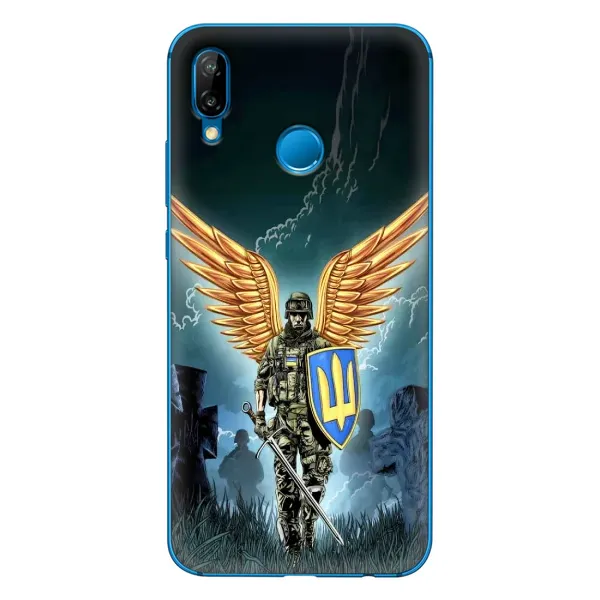 Чехол с рисунком «ЗСУ з крильями» для Huawei P20 Lite (2019)