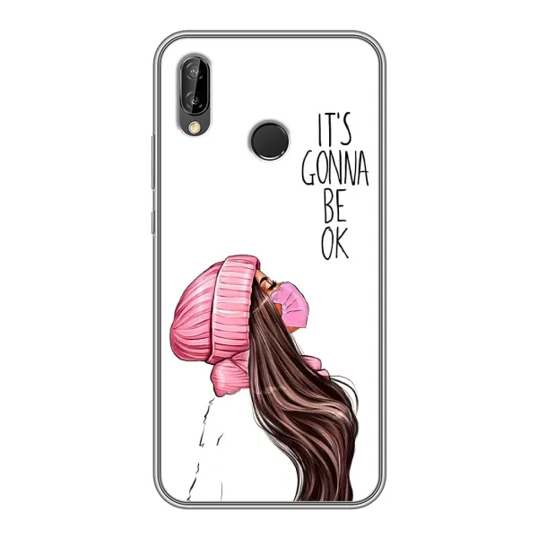 Чехол с рисунком «Девушка в маске» для Huawei P20 Lite (ANE-L02)