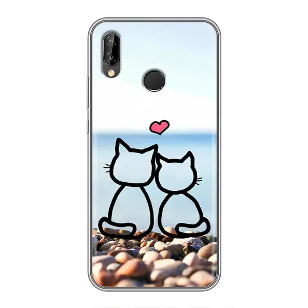 Чехол с рисунком «Котейки» для Huawei P20 Lite (ANE-L02)