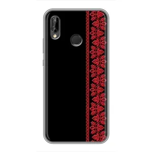 Силиконовый Чехол на Huawei P20 Lite, Ane-L02 (Красная Вышиванка)
