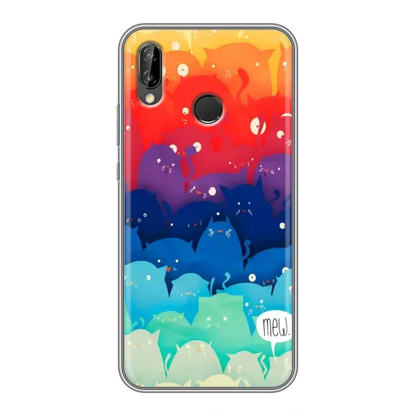 Чехол с рисунком «Mew» для Huawei P20 Lite (ANE-L02)