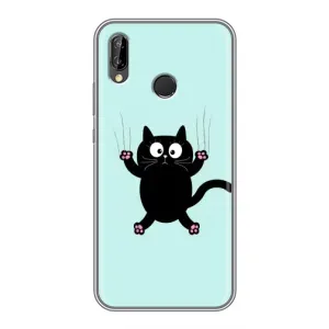 Силиконовый чехол с котиком для Huawei P20 Lite, Ane-L02 (Падающий кот)